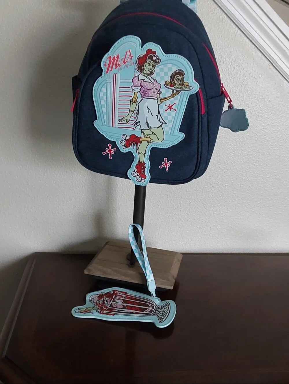 Mel's Drive-In Denim NWOT Mini Backpack  Set